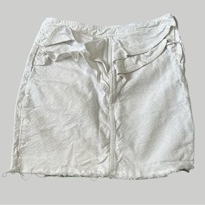 IRO denim skirt white and silver size 38